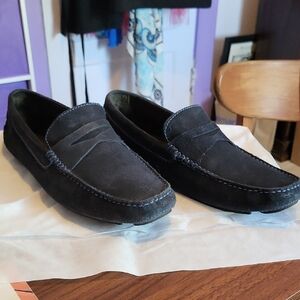Donald J. Pliner Black Leather Loafers